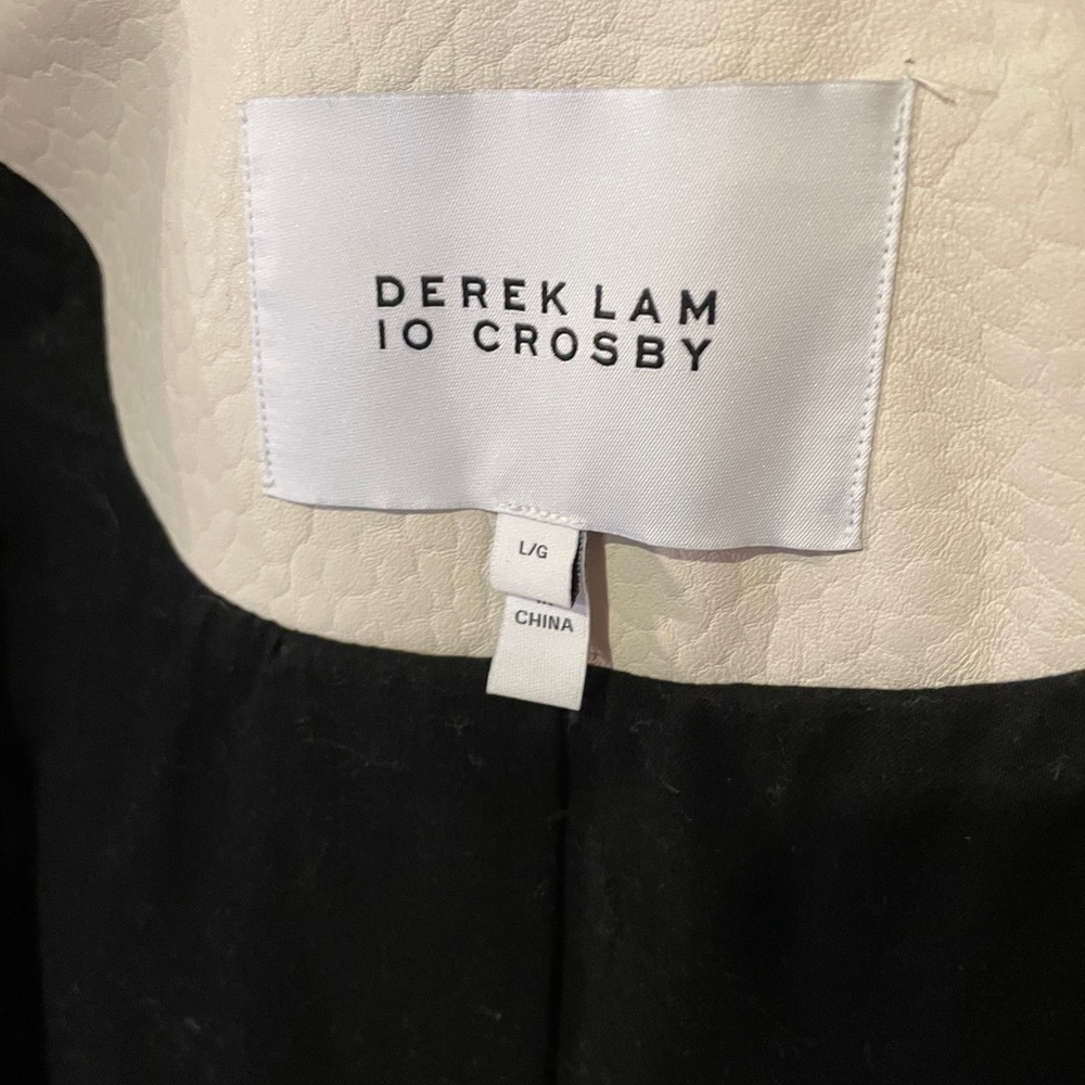 Authentic Derek Lam Leatherjacket White/Cream L - image 2
